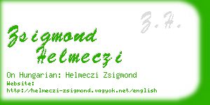 zsigmond helmeczi business card